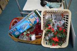 Christmas Decorations, and Small Trees, etc.