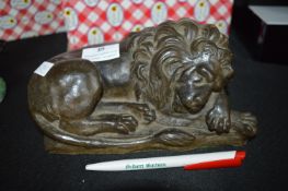 Resin Figure of a Sleeping Lion