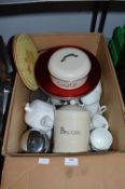 Kitchenware Including Toaster, Teapots, Storage Ti