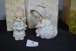 Two Precious Moments Boxed Figures