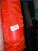 *60 m x 1.4m Roll of orange coated lining type Fabric