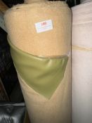 *25m X 1.4m Roll of Top Quality Green Fr Faux Leather, Upholstery Type Fabric