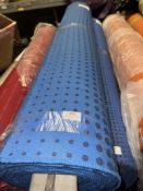 *27 m x 1.4m Roll of Blue heavy upholstery Fabric