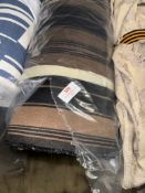 *35m X 1.4m Roll of Striped Brown Heavy Furnishing Fabric