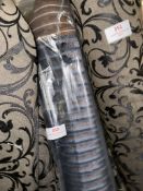 *5m X 1.4m Roll of Brown And Blue Velvet Type Fabric