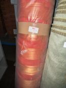 *32m X 1.4m Roll of Orange/Red Curtain Fabric