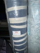 *10m X 1.4m Roll of Blue Cotton Abstract Design Fabric