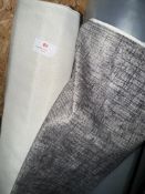 *6m X 1.4m Roll of Black Abstract Design Velvet Type Fabric