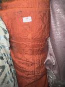 *35 M X 1.4m Roll of Orange Heavy Jacquard Type Fabric