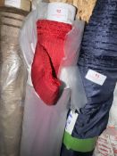 *24m X 1.4m Roll of Red Silk Slub Look Type Fabric