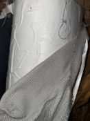 *30m X 1.4m Roll of Grey Hessian Type Furnishing Fabric With Self Adhesive Backing