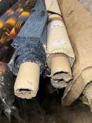 *Bundle of Five Various Rolls of Upholstery Type Fabric As Seen.