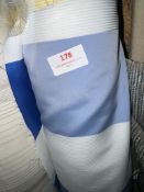 *20m X 1.4m Roll of Blue And White Football Shirt Type Fabric