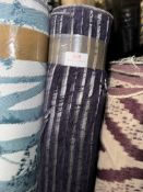 *6mX 1.4m Roll of Purple And Silver Upholstery Fabric