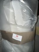 *45m X 1.4m Roll of White Textured Thick Furnishing Type Fabric.