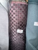 *10m X 1.4m Roll of Lilac/Purple Checked Upholstery Fabric