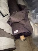 *35 m x 1.4m Roll of auberfine coloured furnishing Fabric