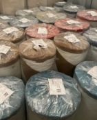 Joblot of 14 rolls of hard wearing top quality fr upholstery fabric in various colours. 60 inches/