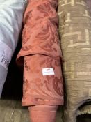 *30m X 1.4m Roll of Coral Paisley Design Fabric