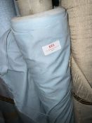 *30m X 1.3m Roll of Sky Blue Cotton Type Fabric.