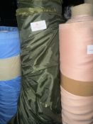 *150m X 1.4m Roll of Dark Green Lining Fabric
