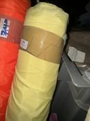 *69m X 1.4m Wide Roll of Lemon Yellow Lining Type Fabric