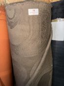 *20m X 1.4m Wide Roll of Chocolate Brown Cotton Paisley Jacquard Type Furnishing Fabric