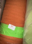 *54 m x 1.4m Roll of orange contract upholstery Fabric