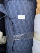*45m X 1.4m Roll of Blue Geometric Pattern Upholstery Fabric