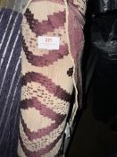 *14m X 1.4m Roll of Burgundy And Taupe Curtain Fabric