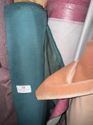 *Bundle of 2 Rolls Totalling Approx 10m; Green Coated Type Waterproof Fabric & Pink Upholstery