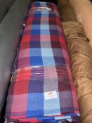 *14m X 1.5m Roll of 100% Cotton Checked Fabric