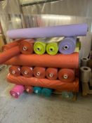 Joblot of 37 rolls of a beautiful cotton approx 2.7 metre super wide , half width folded on rolls so
