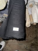 *10 m x 1.4m Roll of pure heavy black wool fabric