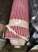 *15m X 1.4m Roll of Striped Upholstery Fabric