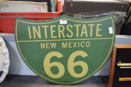 Reproduction Route 66 Interstate Sign