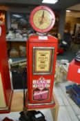 Black Gold Model Petrol Pump Collectors Cabinet