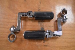 Pair of Chrome Motorbike Footrests