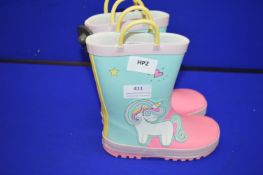 Kid's Princess Stardust Unicorn Wellies Size: 10