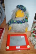 Mattel Etch A Sketch, and Uncle Bulgaria Womble so