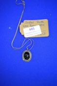 Indian Silver Pendant with Black Onyx