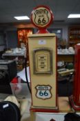 Route 66 Model Petrol Pump Collectors Cabinet