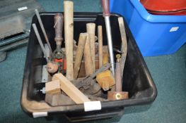 Vintage Hand Tools Including Planes, Hammers, Gaug