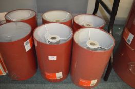 *Six GoodHome Small Terracotta Lampshades