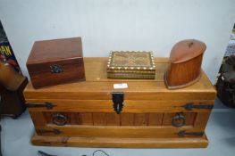 Wooden Chest plus Small Wooden Boxes
