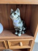 Pottery Cat with Glass Eyes