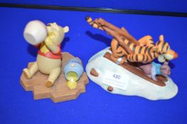 Winnie the Pooh and Tiger Boxed Sculptures