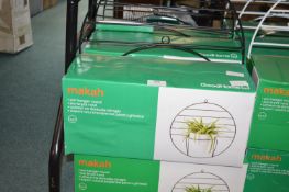 *Six Metal Framed Makah Pot Hangers in Black