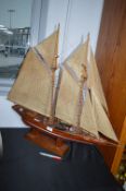 Wooden Model Sailing Ship 