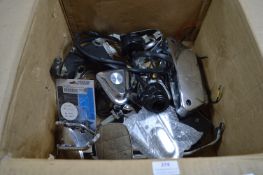 Chrome Motorbike Parts Including Mirrors, Clamps,
